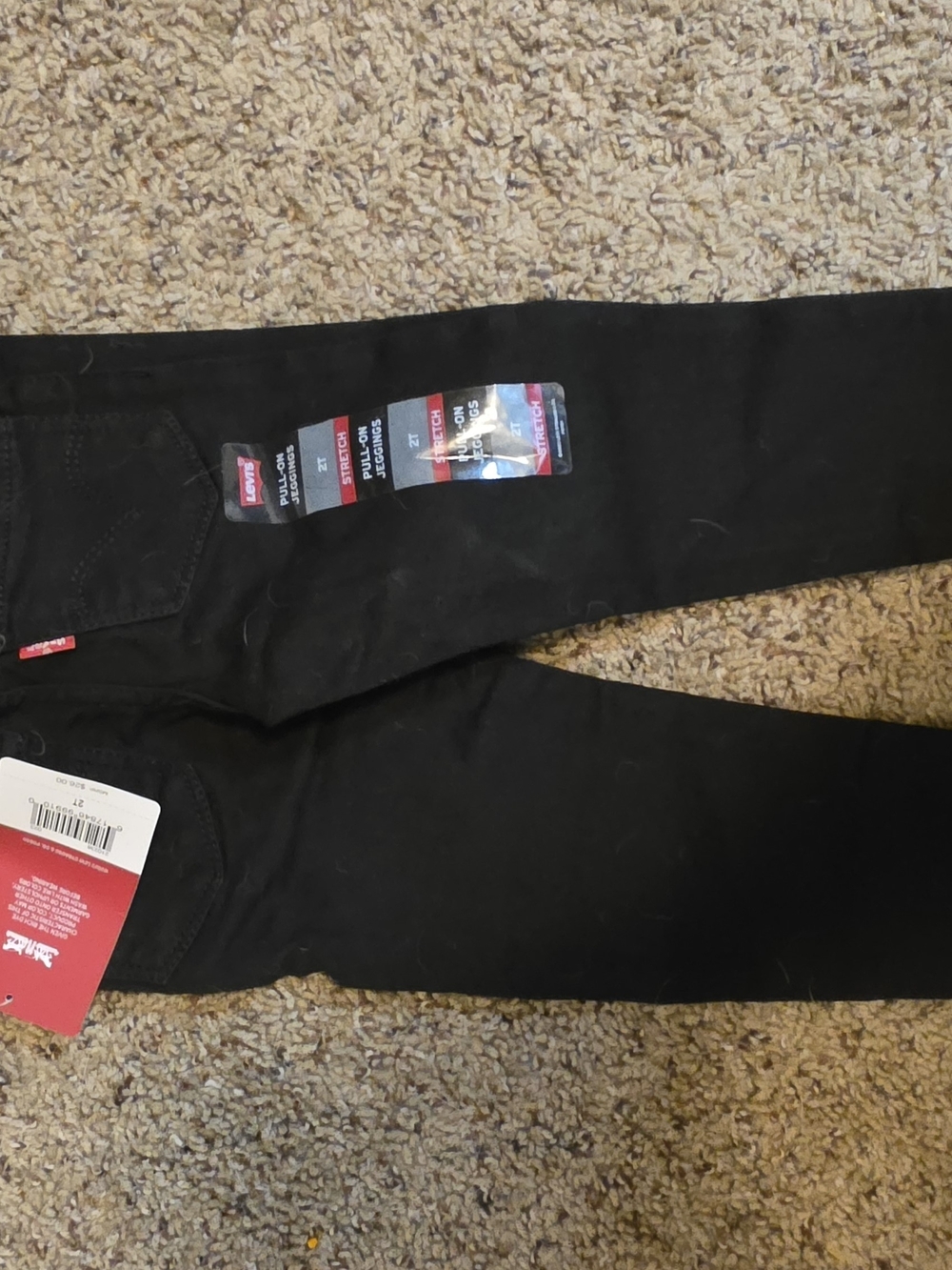 Levis Girls Black Stretch Jeggings